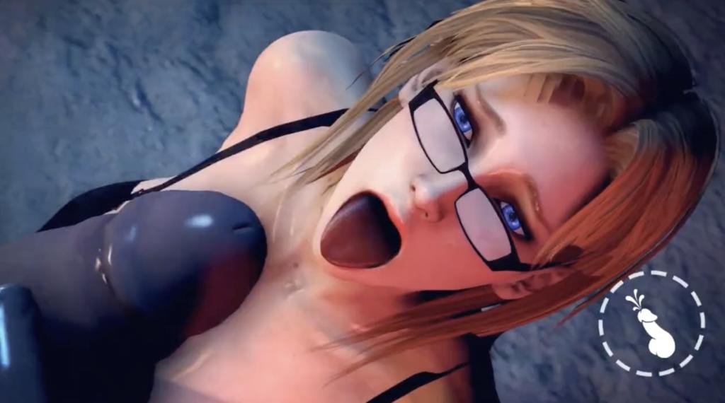 性感眼镜娘惨遭双怪轮操 3D效果巨根爆插淫穴狂泄